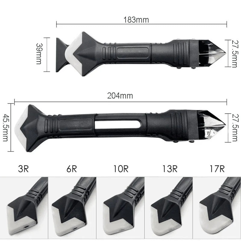Caulk Nozzle Applicator Kit: 15PCS Silicone Scraper Tools