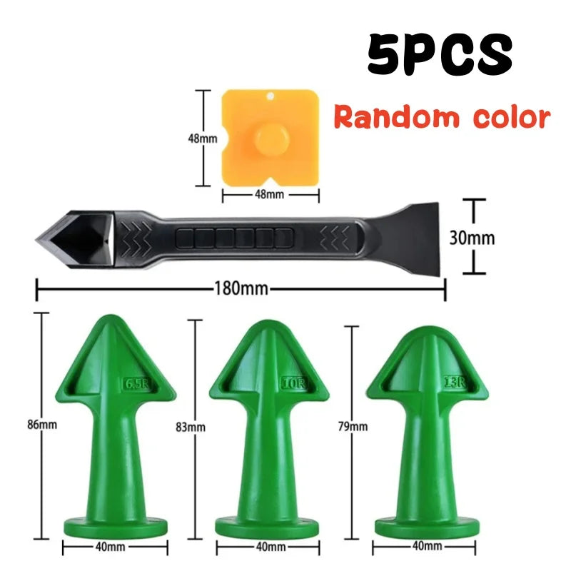 Caulk Nozzle Applicator Kit: 15PCS Silicone Scraper Tools